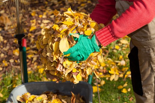 Office clearance team organizing workspace in Regents Park