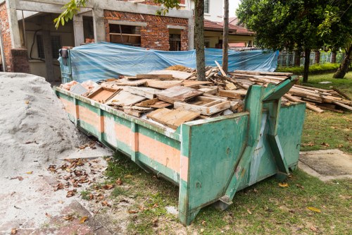 Construction site with proper waste clearance in Regents Park