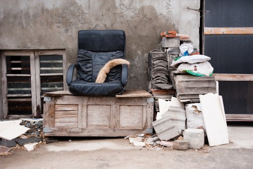 Items arranged for reuse and recycling at a Regents Park clearance